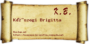 Kőszegi Brigitta névjegykártya